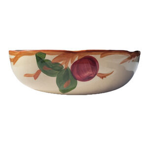 Vintage Franciscan Apple Red Green Brown Apple Serving Bowl‎ American Back Stamp